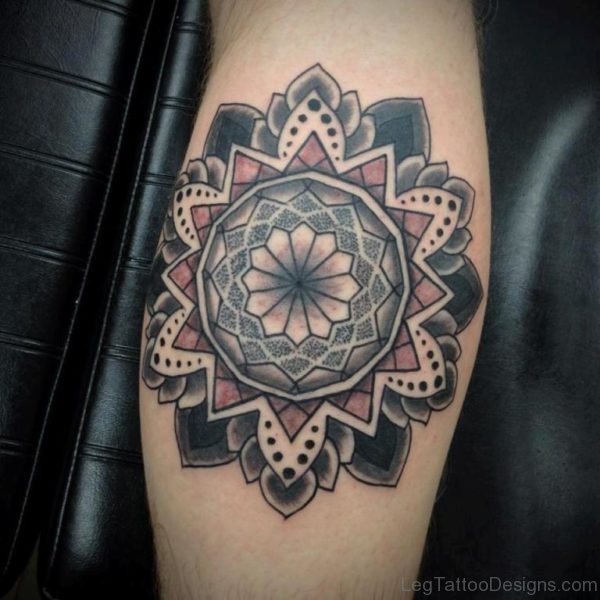 Mandala Tattoo On leg