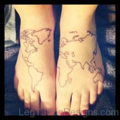 Map Tattoo Design