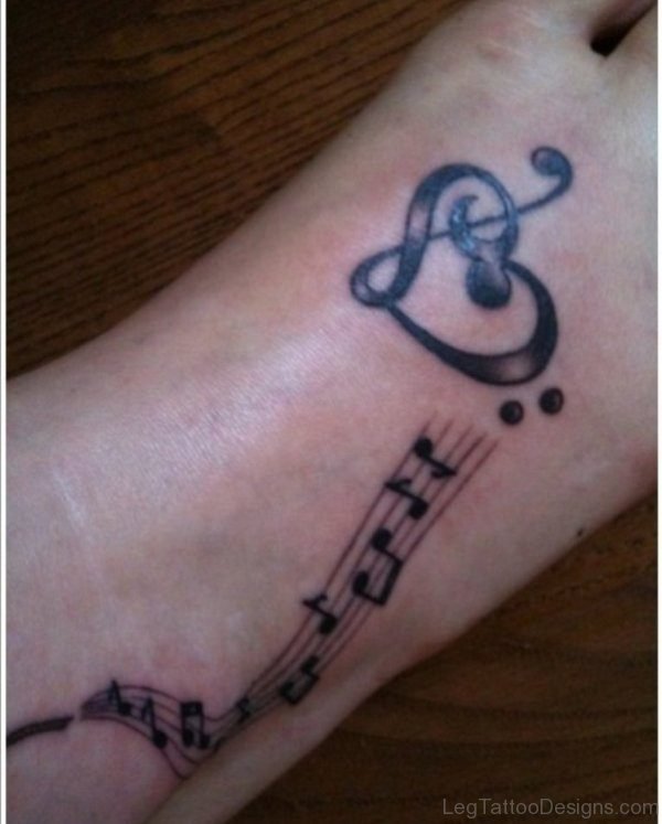 Musical Heart Tattoo