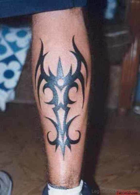 Nice Leg Tribal Tattoo