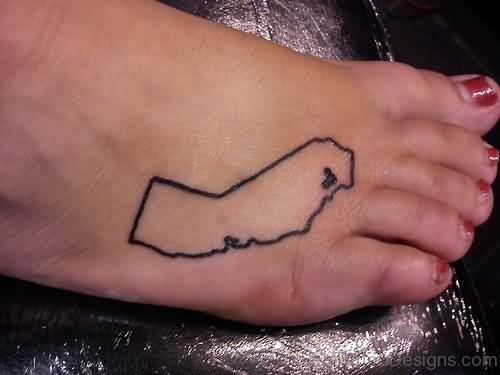 Outline Map Tattoo