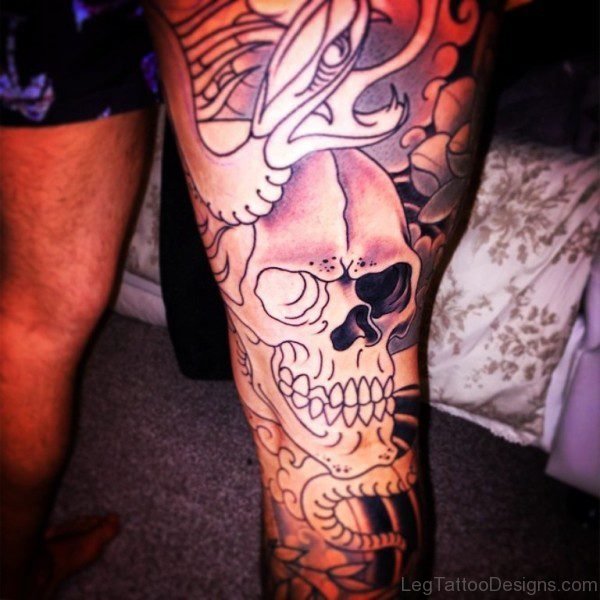 Outline Skull Tattoo