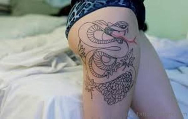 Outline Snake Tattoo 