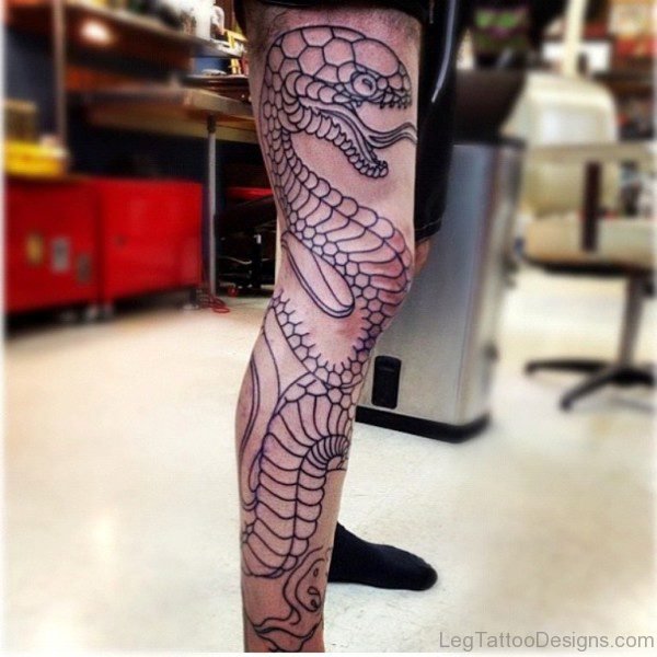 Outline Snake Tattoo