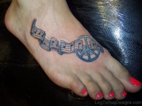 Peace Musical Note Tattoo 