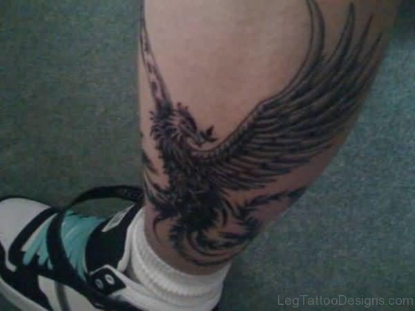 Phoenix With Big Wings Tattoo