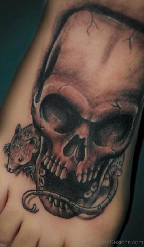 Rabbit And Skull Tattoo