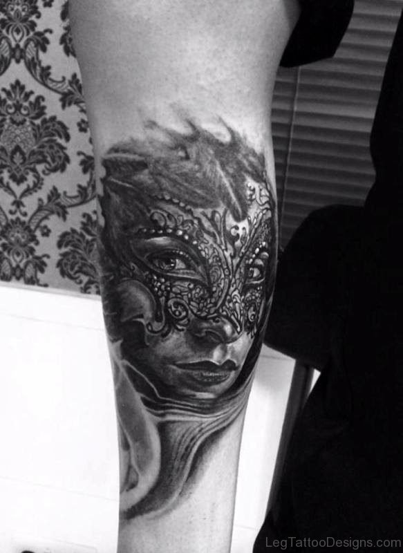 Realistc Mask Tattoo