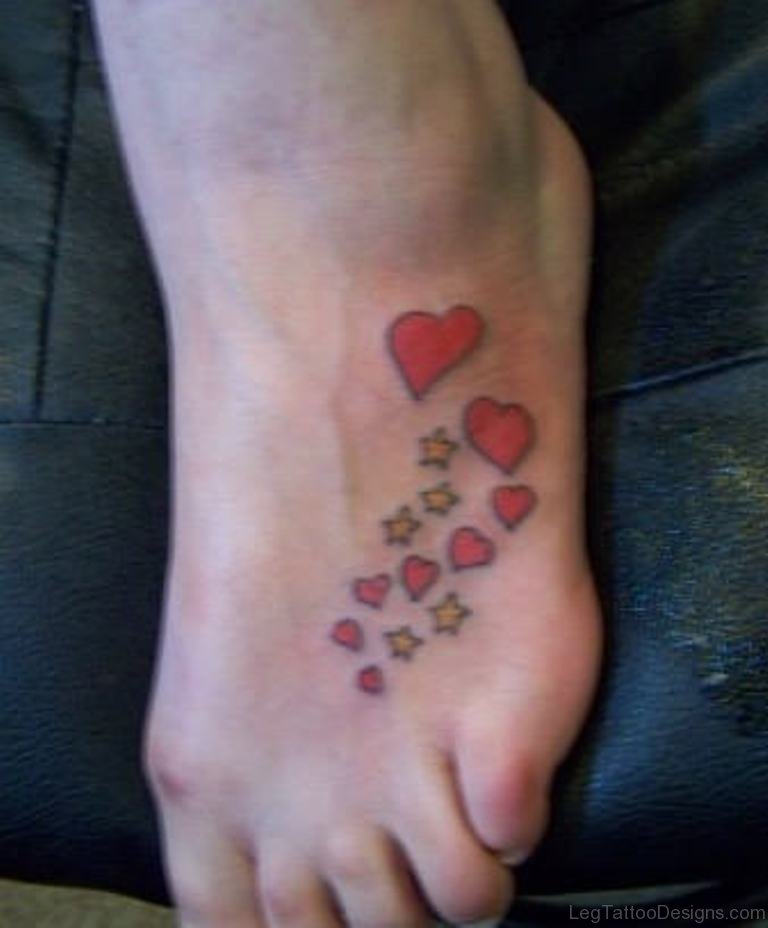 61 Dazzling Heart Tattoos On Foot.