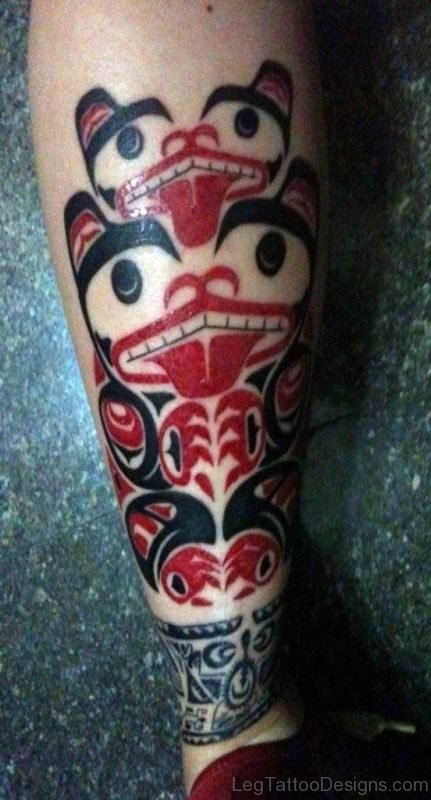 Red Ink Tribal Tattoo