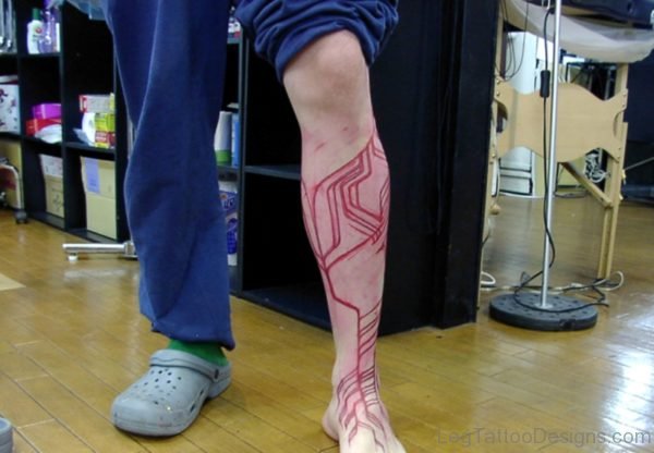 Red Tribal Tattoo