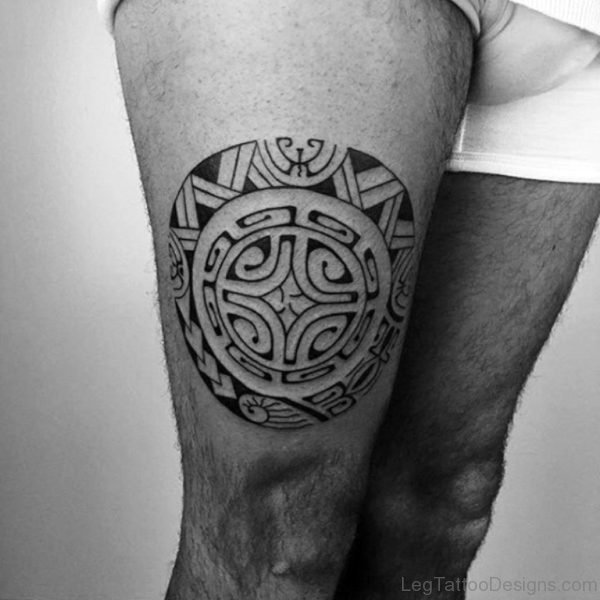 Round Tribal Tattoo