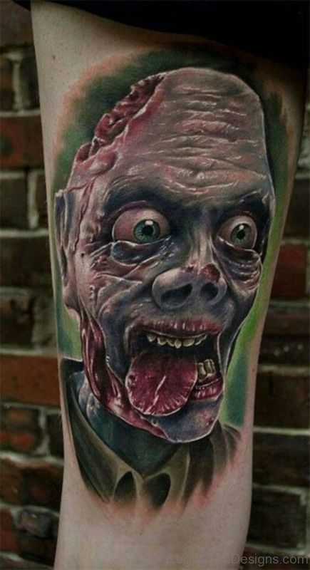 Scary Face Tattoo