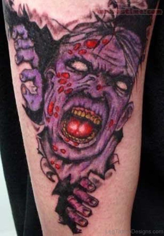 Scary Zombie Tattoo