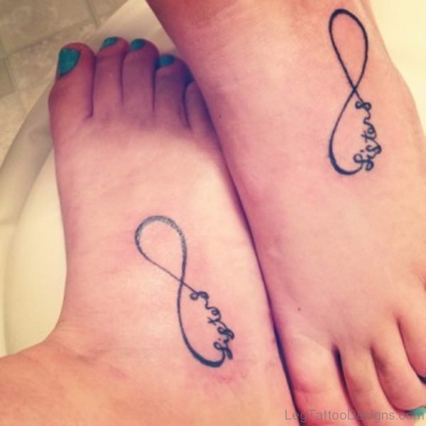 Sisters Infinity Tattoo Design