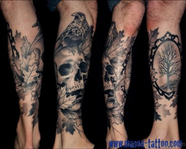 Skull And Bird Tattoo