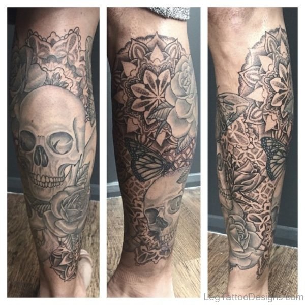 Skull And Mandala Tattoo