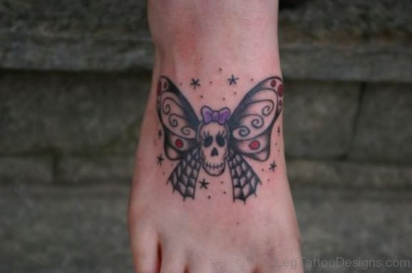 Skull Butterfly Tattoo