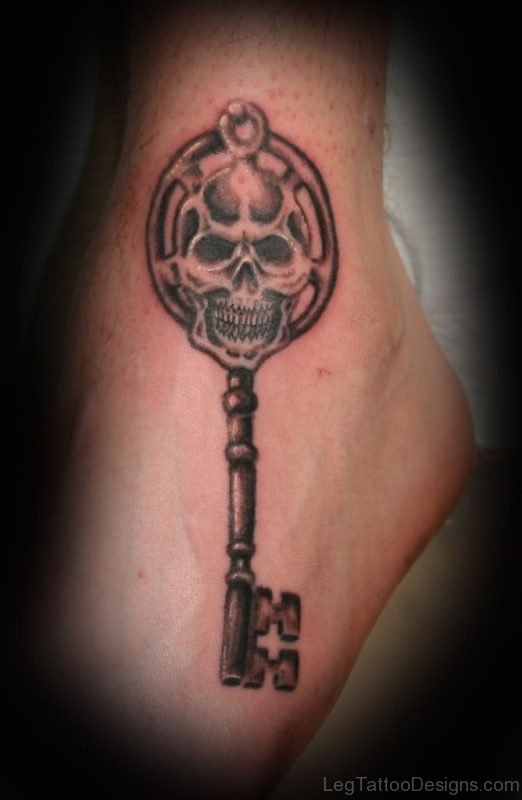 Skull Key Tattoo