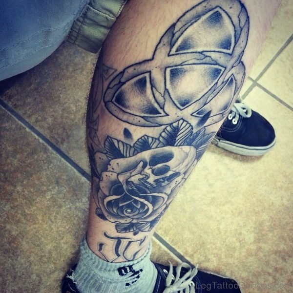 Skull Leg Tattoo