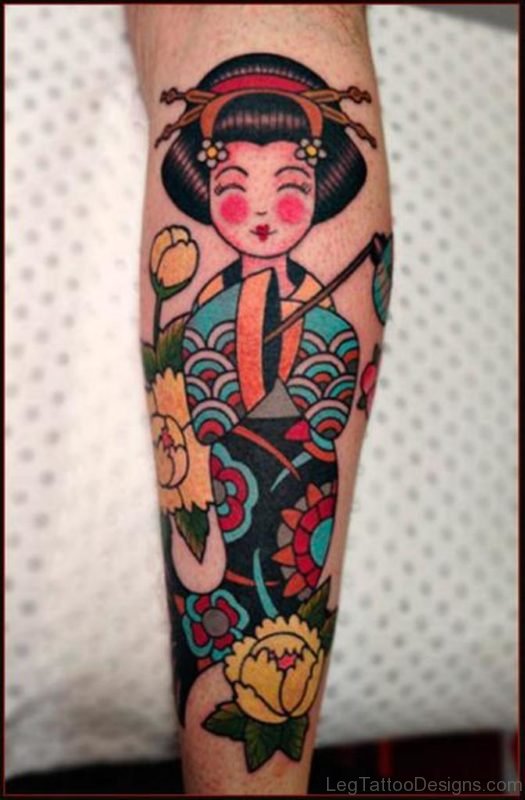 Smiling Geisha Tattoo