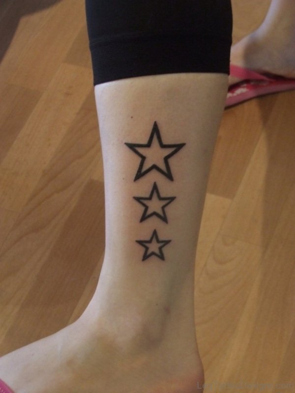 Star Tattoo On Leg 1