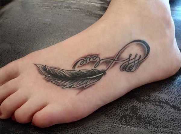 Stylish Feather Tattoo