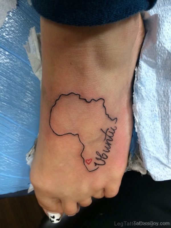 Stylish Map Tattoo