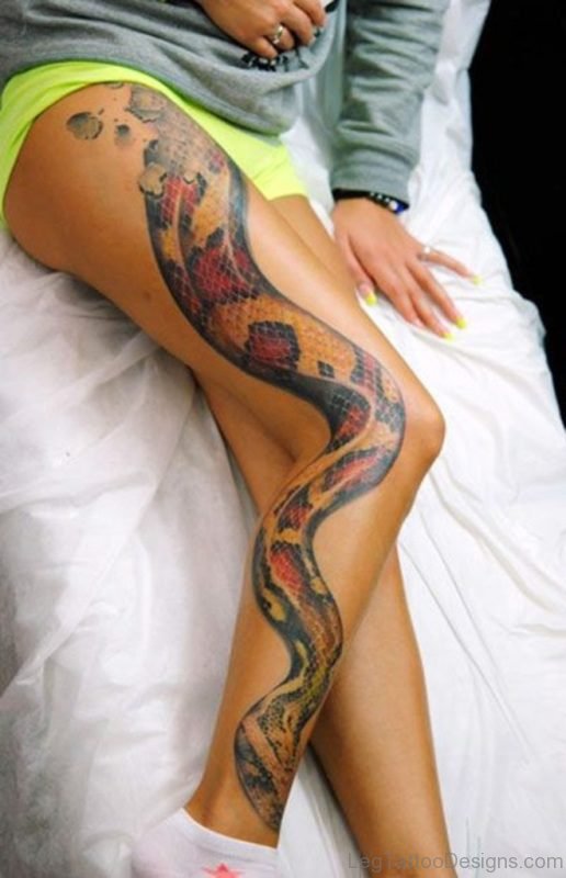 Stylish Snake Tattoo