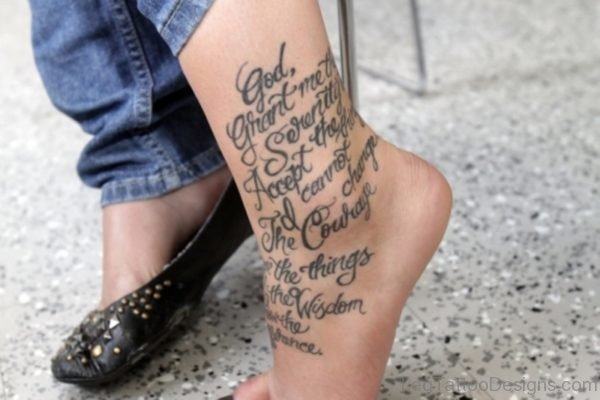 Stylish Wording Tattoo