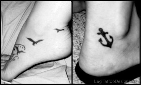 Sweet Anchor Ankle Tattoo
