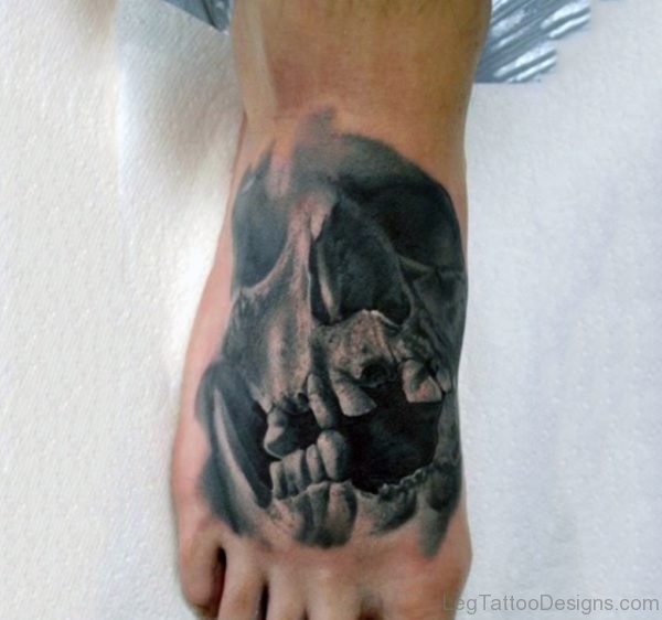 100 Stylish Skull Tattoos On Foot