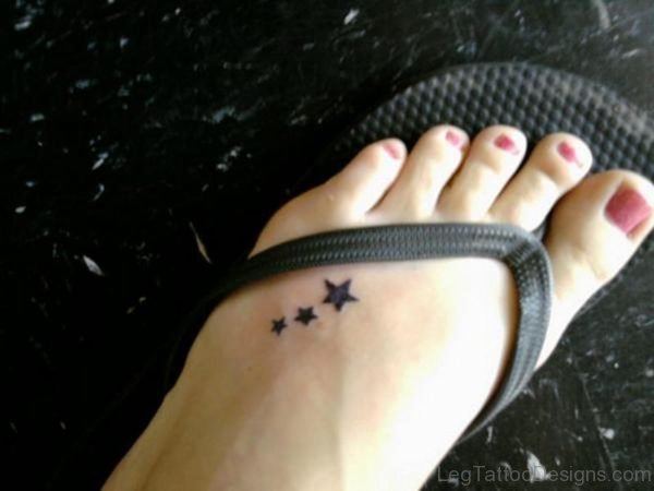 Tiny Three Star Tattoo