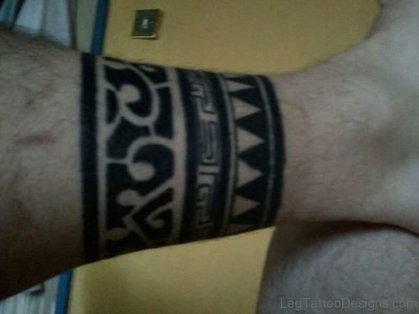 Tribal Leg Band Tattoo