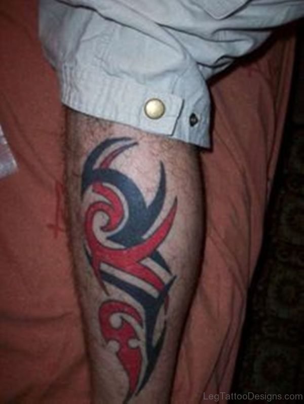 Tribal Tattoo Design for Leg