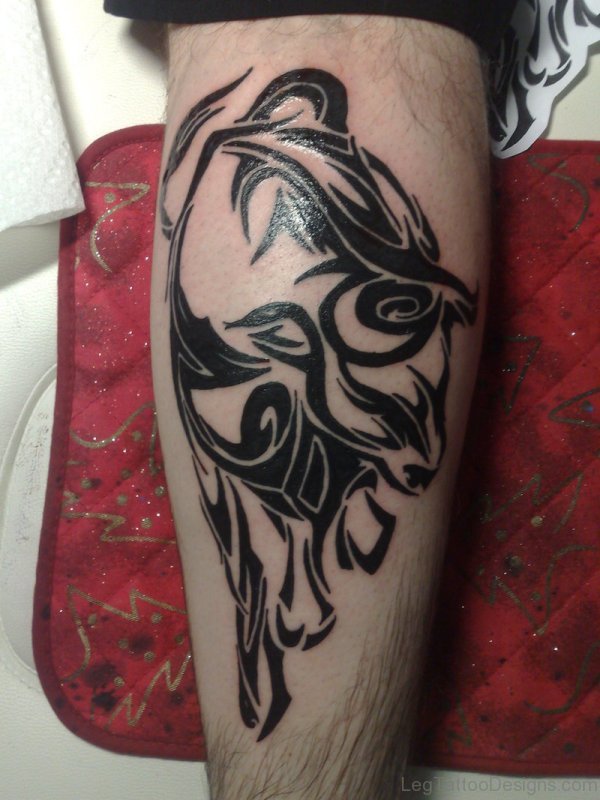 Tribal Taurus Tattoo Deisgn