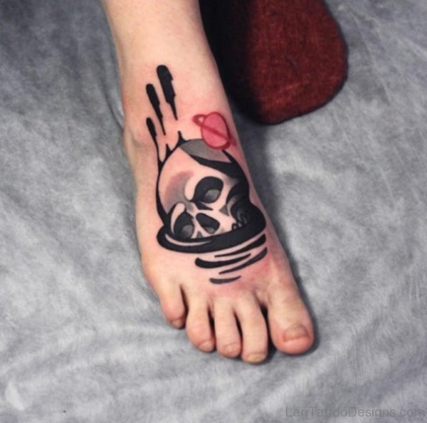 Ultimate Skull Tattoo On Foot