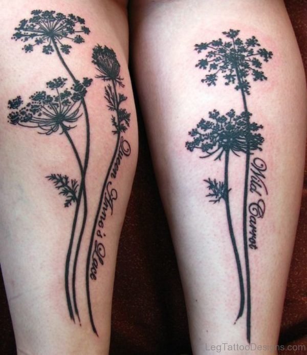 Unique Tree Tattoo On Legs