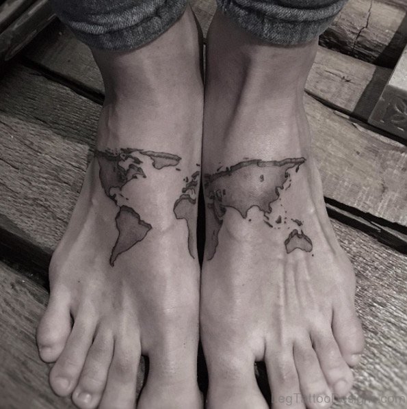 Wonderful Map Tattoo