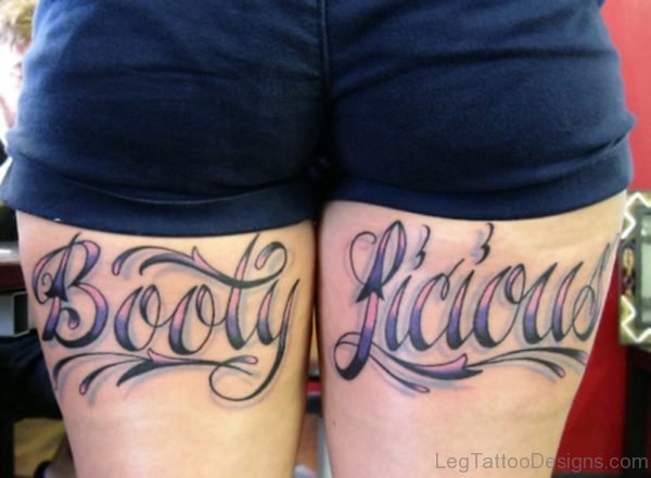 Word Thigh Tattoos For Women