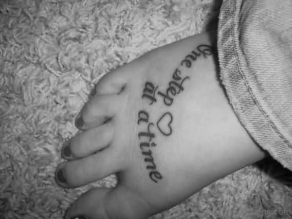 Wording And Heart Tattoo