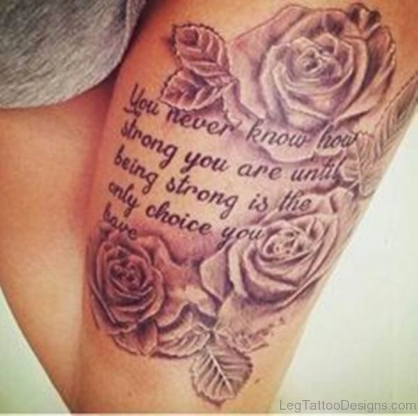 Wording And Rose Tattoo