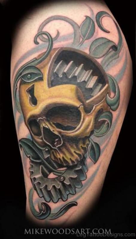 Yellow Skull Tattoo