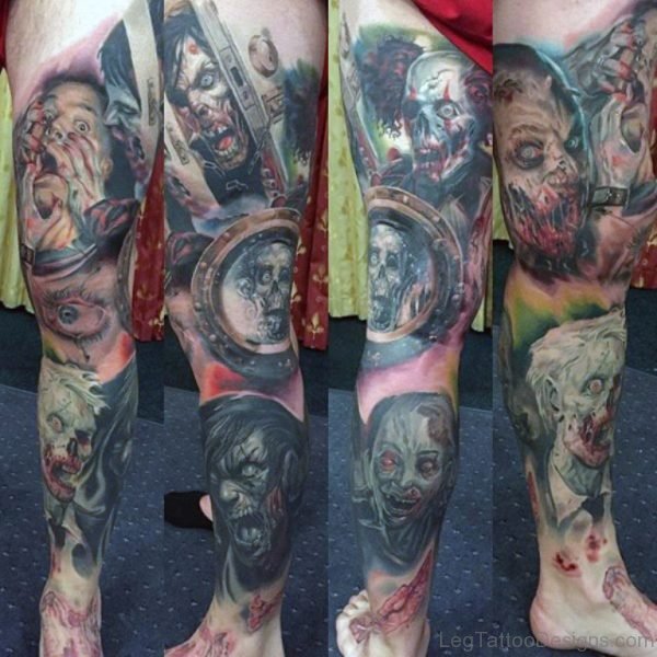 Zombie Themed Tattoo