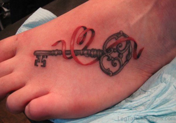 Attractive Key Tattoo